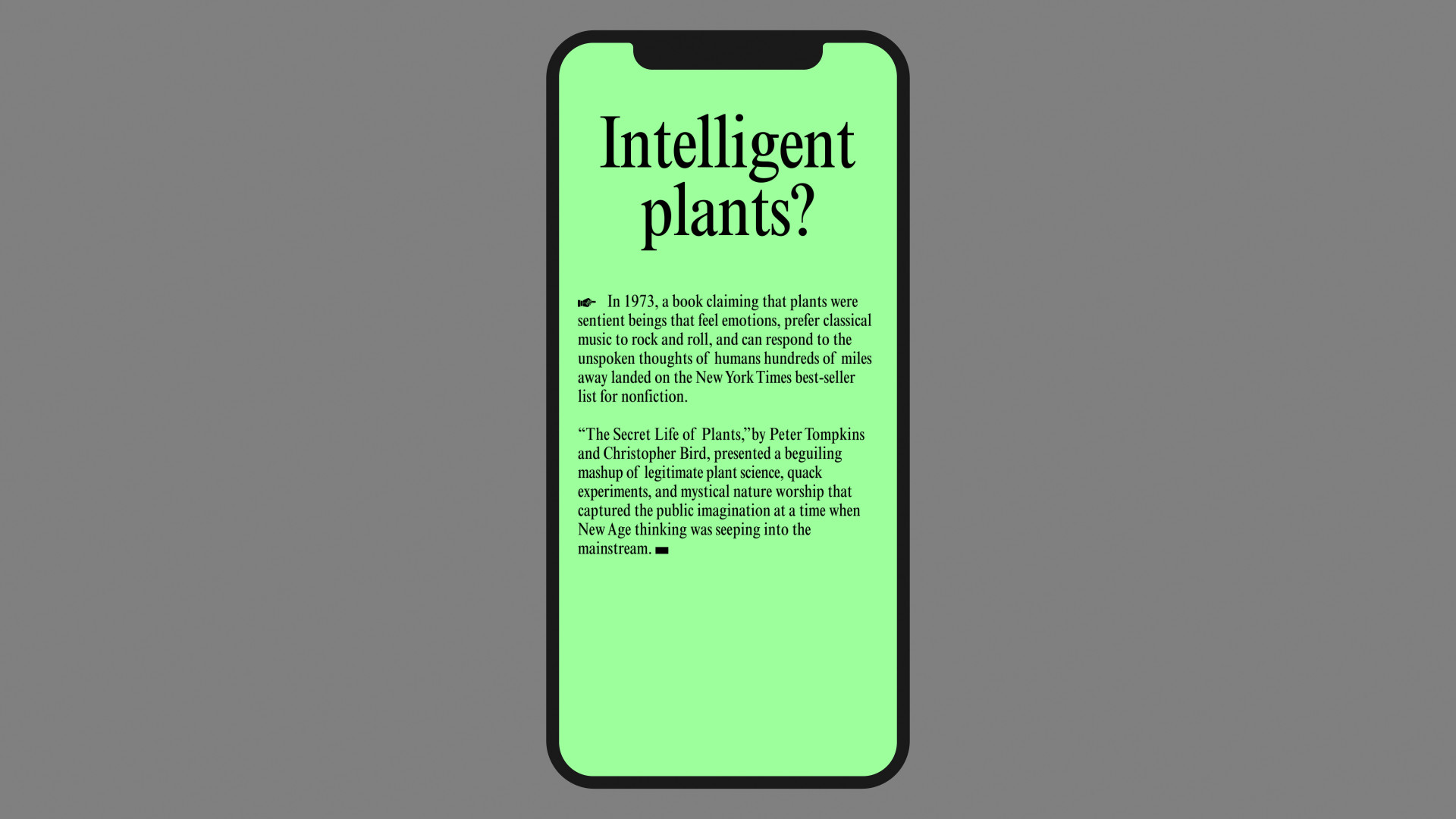 Intelligent Plants